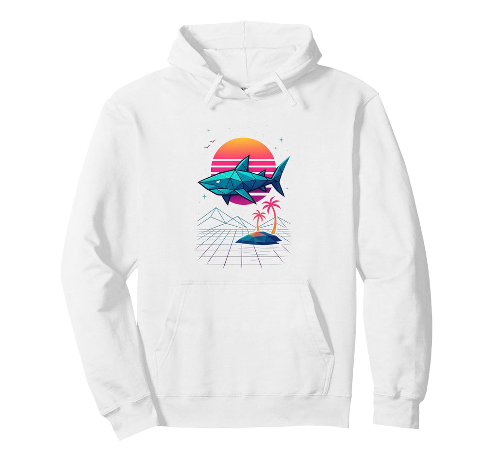80S Synthwave Hoodie - Fun Novelty Design Men Women - T-Shirt, Sweatshirt, Hoodie