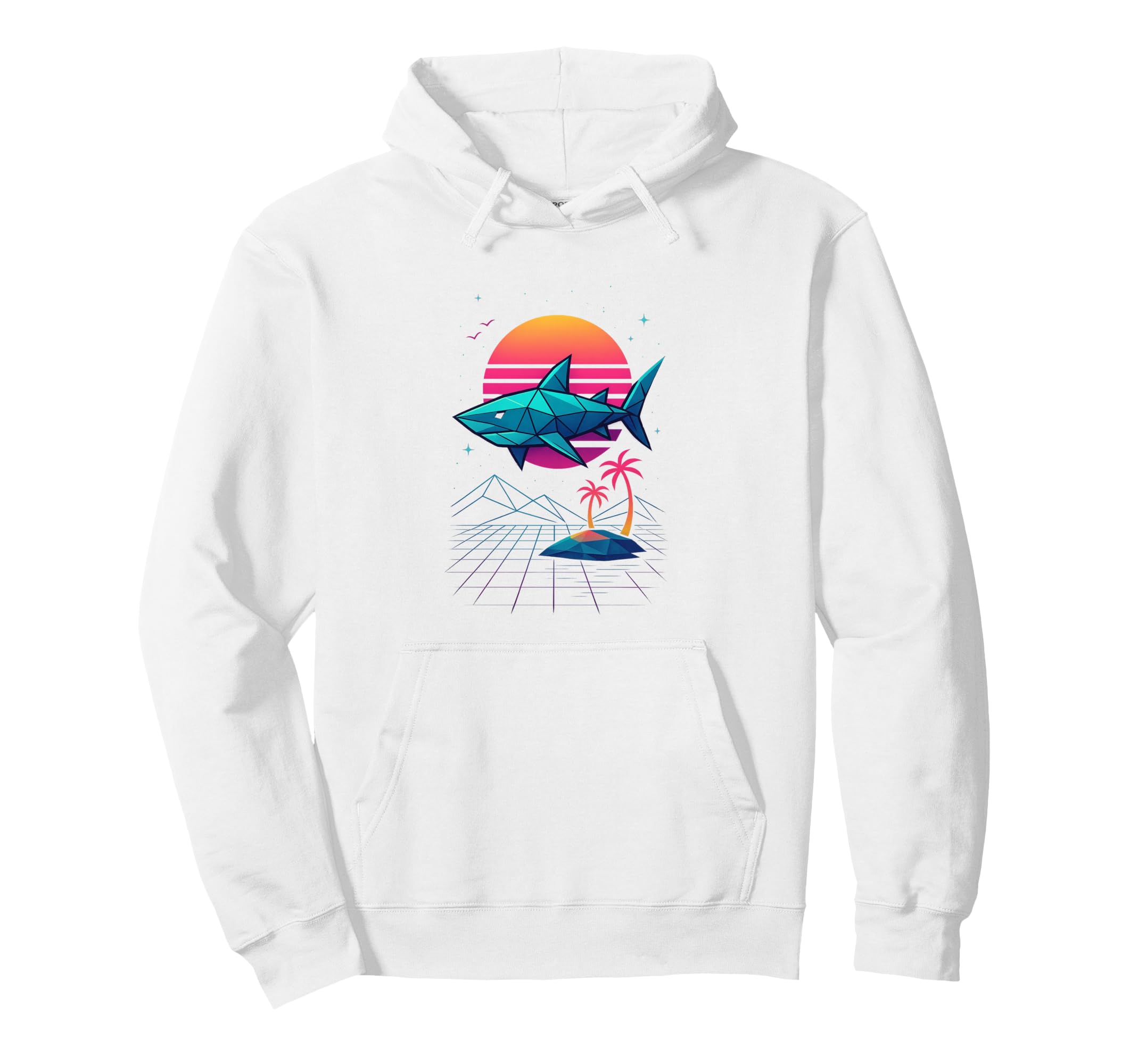 80S Synthwave Hoodie - Fun Novelty Design Men Women - T-Shirt, Sweatshirt, Hoodie