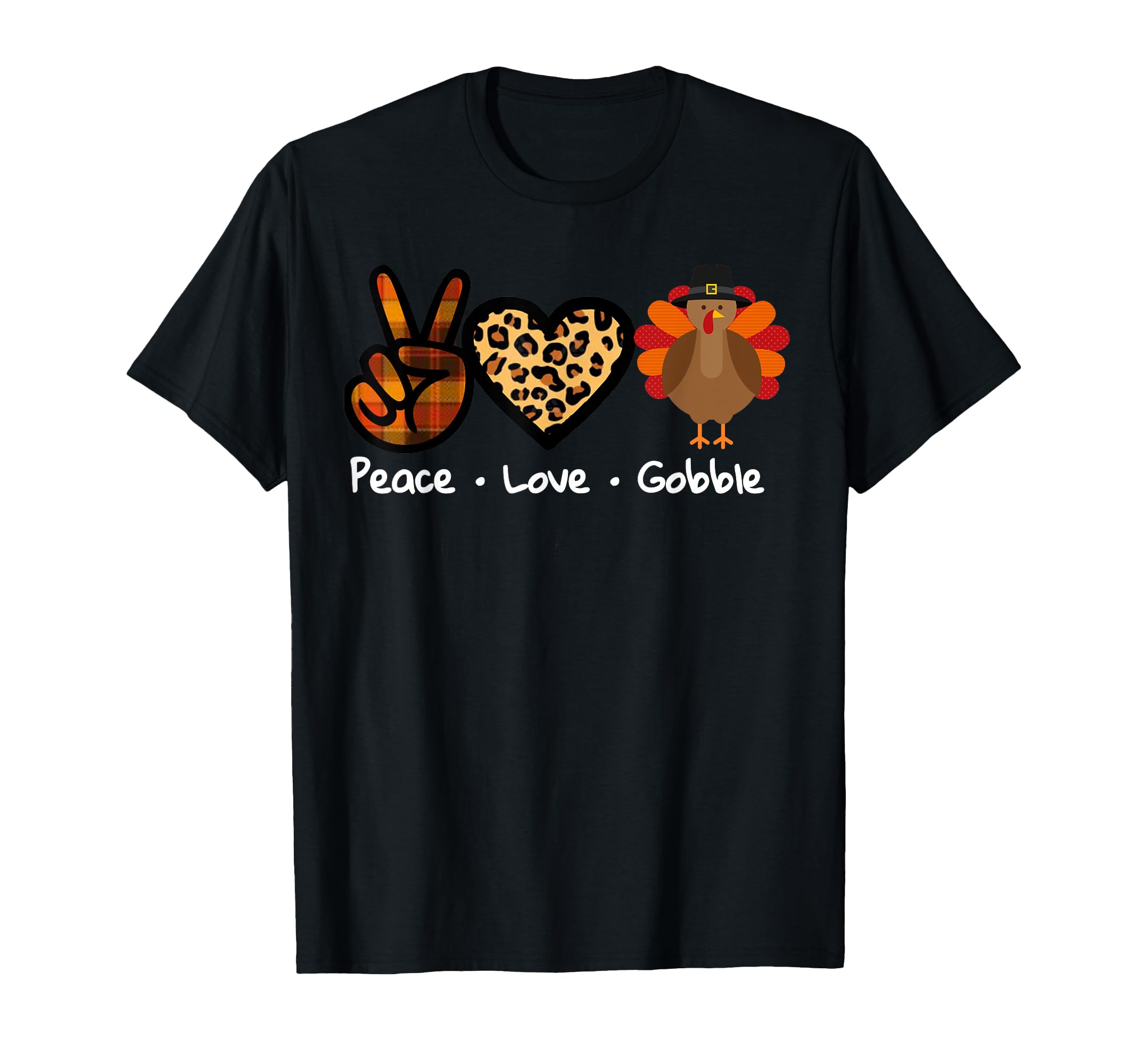 Funny Thanksgiving Turkey Peace Love T-Shirt - Trendy Graphic for Adults - T-Shirt, Sweatshirt, Hoodie