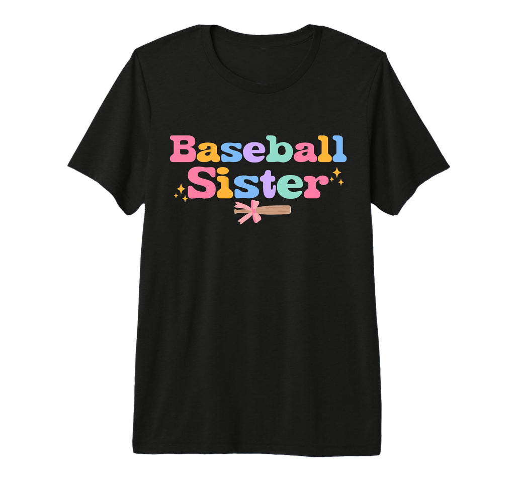 Baseball Sister Coquette Bow T-Shirt - Streetwear Style for Adults - T-Shirt, Sweatshirt, Hoodie