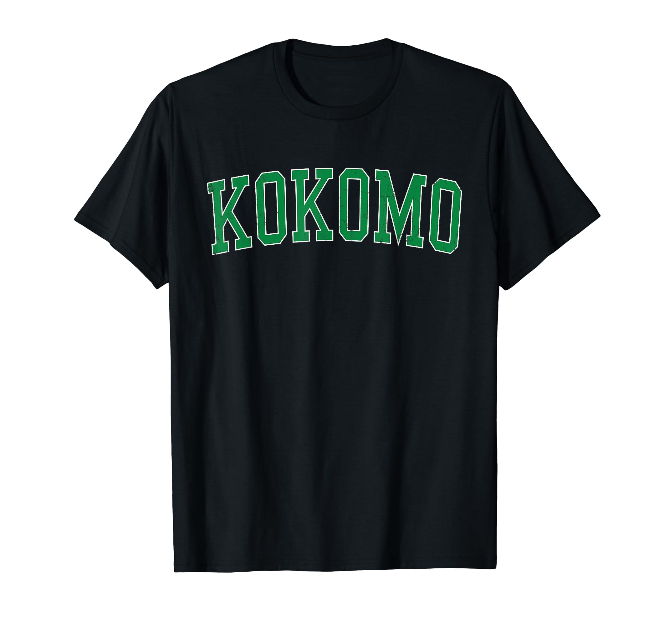 Kokomo Distressed Green Varsity T-Shirt - Graphic Print for Adults - T-Shirt, Sweatshirt, Hoodie