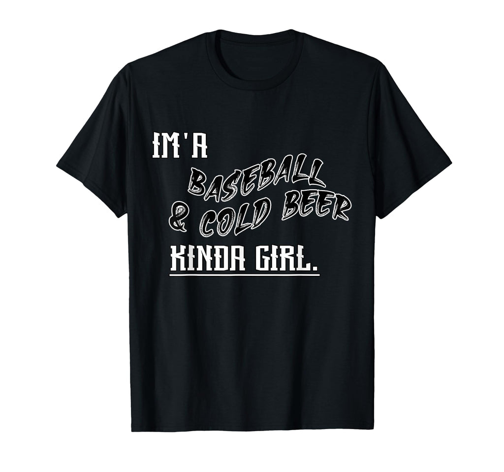Im Baseball And Cold Beer Kinda Moms T-Shirt - Unique Graphic for Adults - T-Shirt, Sweatshirt, Hoodie