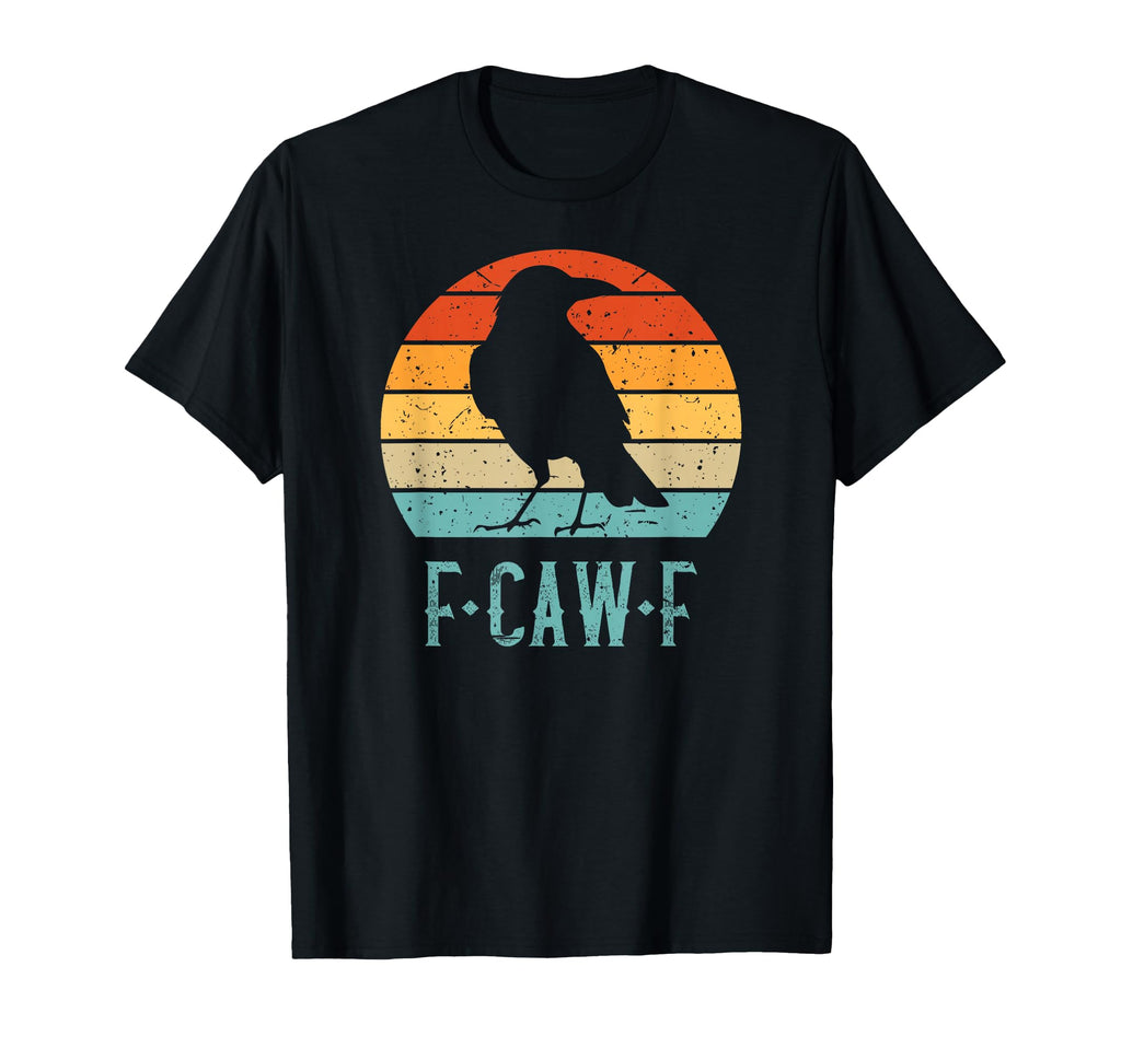 F Caw F Black Crow Black Bird Sunset T-Shirt - Custom Art Print Men Women - T-Shirt, Sweatshirt, Hoodie