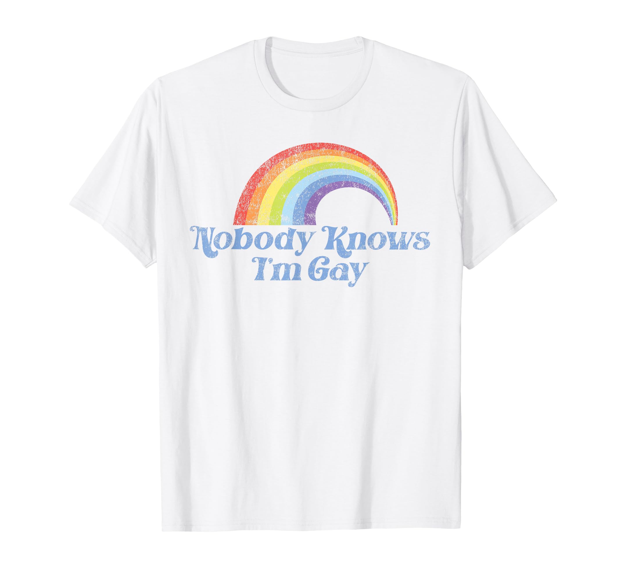 Lgbt Pride Rainbow Nobody Knows Im T-Shirt - Minimalist Print for Adults - T-Shirt, Sweatshirt, Hoodie