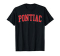 Pontiac Mi Varsity Red Text T-Shirt - Casual Everyday Wear Men Women - T-Shirt, Sweatshirt, Hoodie