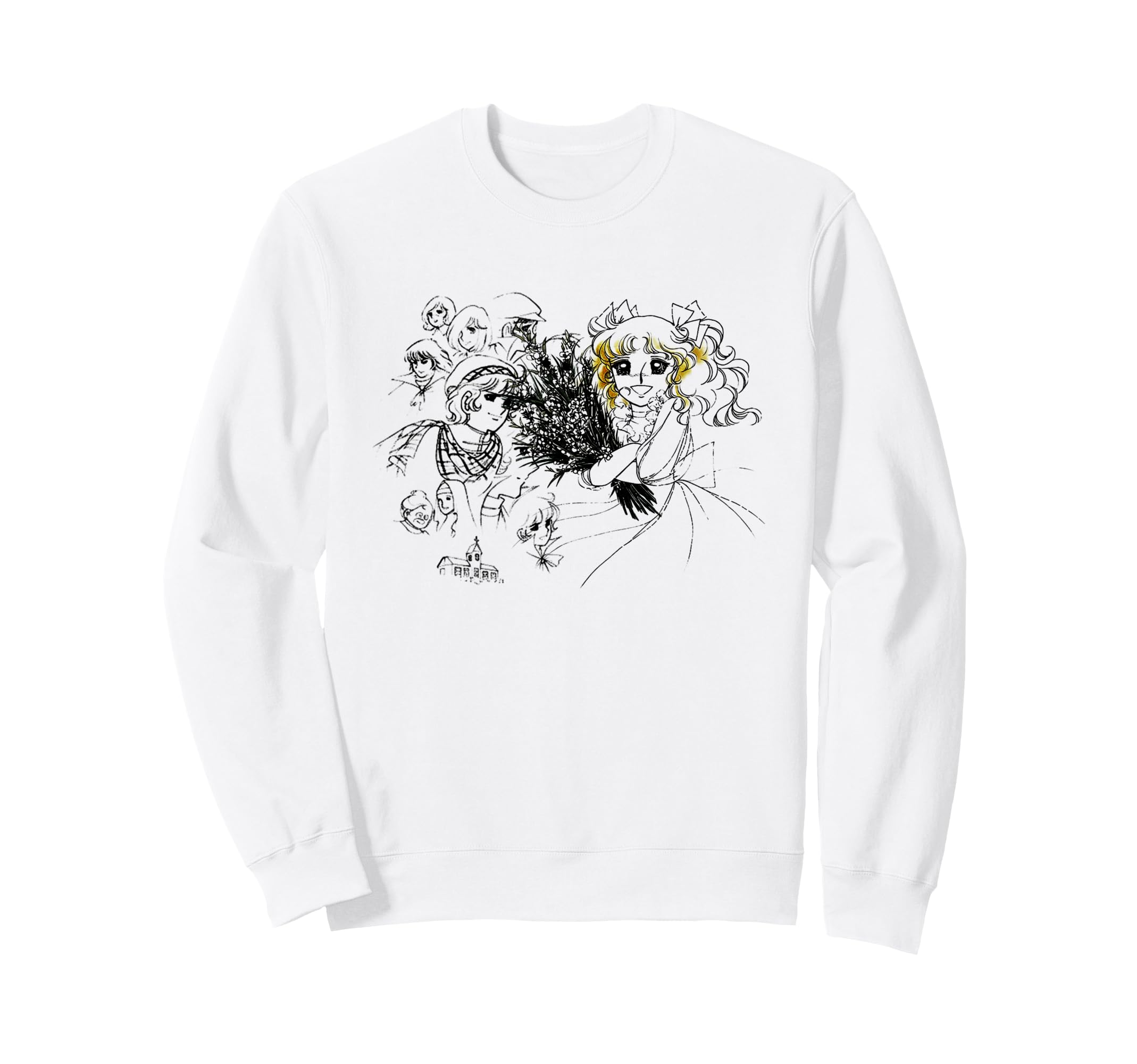Candy Manga 80S Anime Line Art Sweatshirt - Graphic Print Men Women - T-Shirt, Sweatshirt, Hoodie