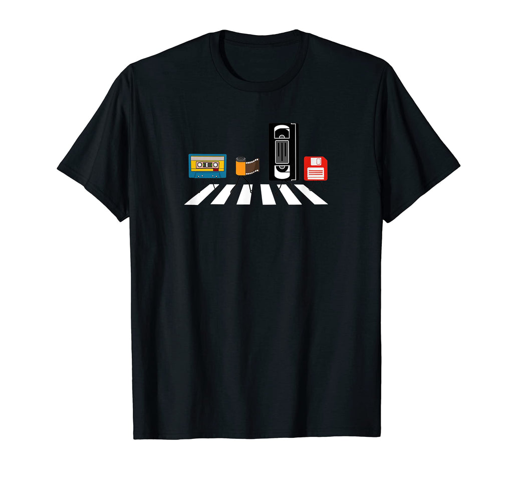 Vhs Cassette Tape Floppy Disc Funny T-Shirt - Graphic Print Men Women - T-Shirt, Sweatshirt, Hoodie
