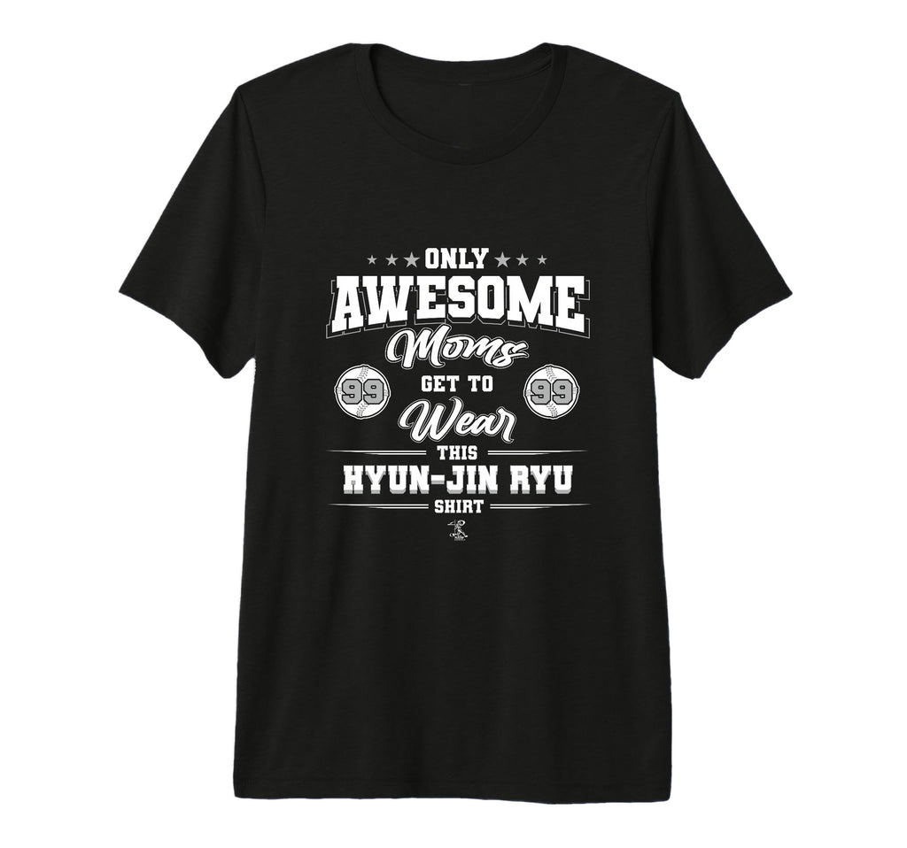 Hyun Jin Ryu Awesome Moms Tri Blend T-Shirt - Casual Everyday Wear Unisex - T-Shirt, Sweatshirt, Hoodie