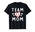 Team Mom Heart Baseball Team Mom T-Shirt - Casual Everyday Wear Unisex - T-Shirt, Sweatshirt, Hoodie