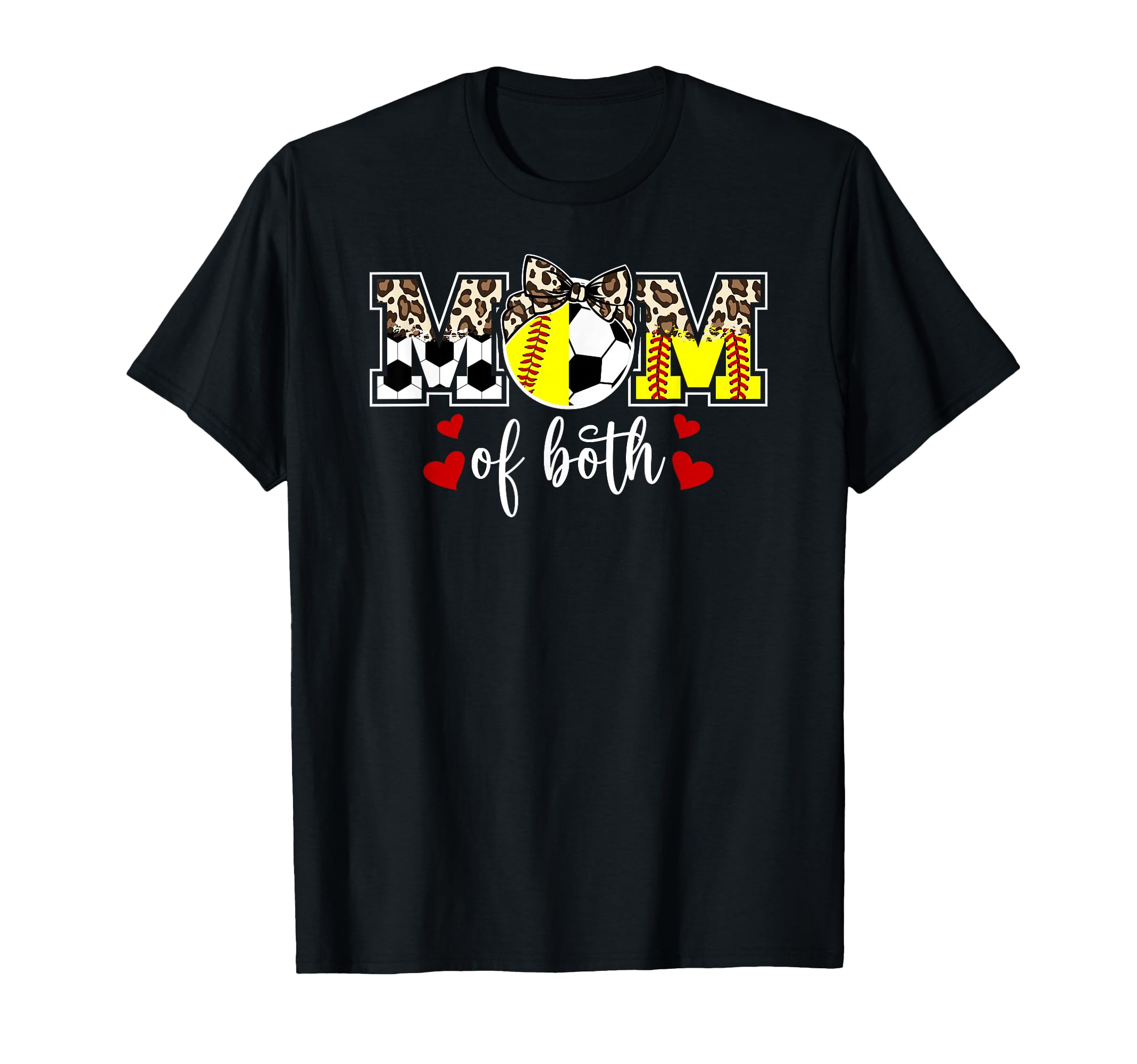 Mom Both Softball Soccer Mom Soccer T-Shirt - Custom Art Print Unisex - T-Shirt, Sweatshirt, Hoodie