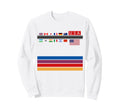 70S Sunset International Flags Usa Sweatshirt - Graphic Print Men Women - T-Shirt, Sweatshirt, Hoodie