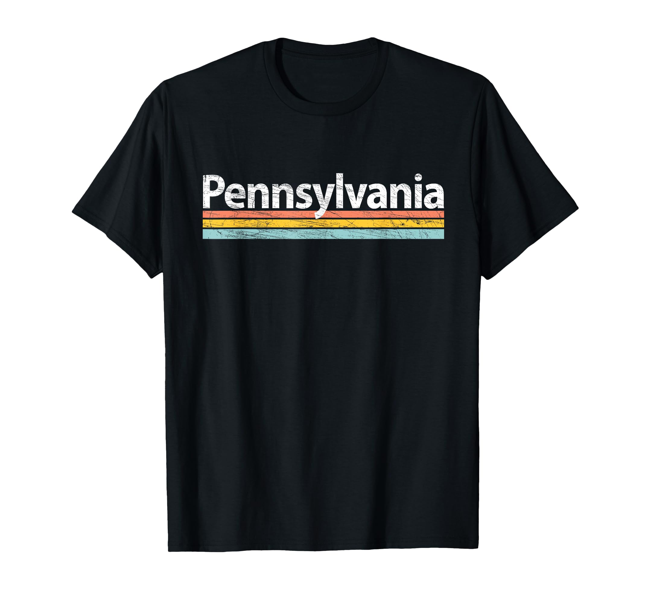 Pennsylvania Worn Stripes T-Shirt - Custom Art Print Men Women - T-Shirt, Sweatshirt, Hoodie