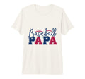 Baseball Papa Red Blue Varsity Letter T-Shirt - Custom Art Print Unisex - T-Shirt, Sweatshirt, Hoodie