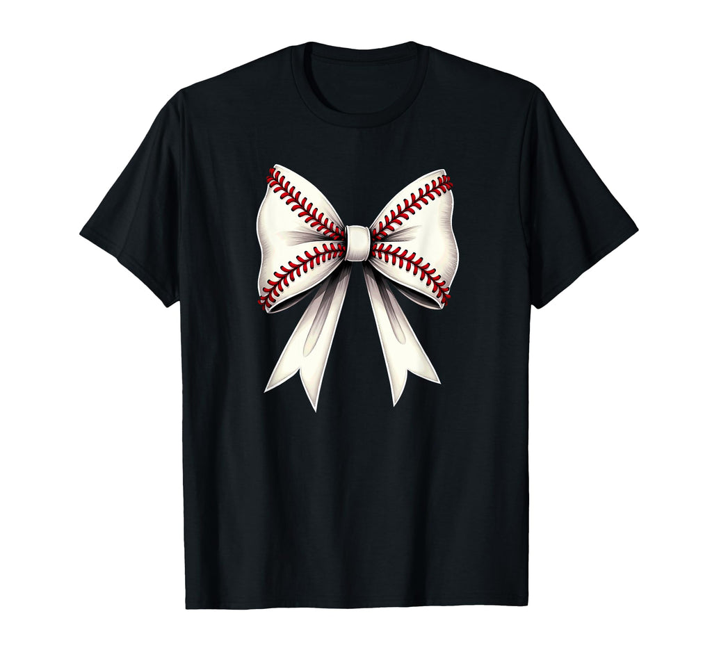 Baseball Coquette Bow Mommy T-Shirt - Minimalist Print for Adults - T-Shirt, Sweatshirt, Hoodie