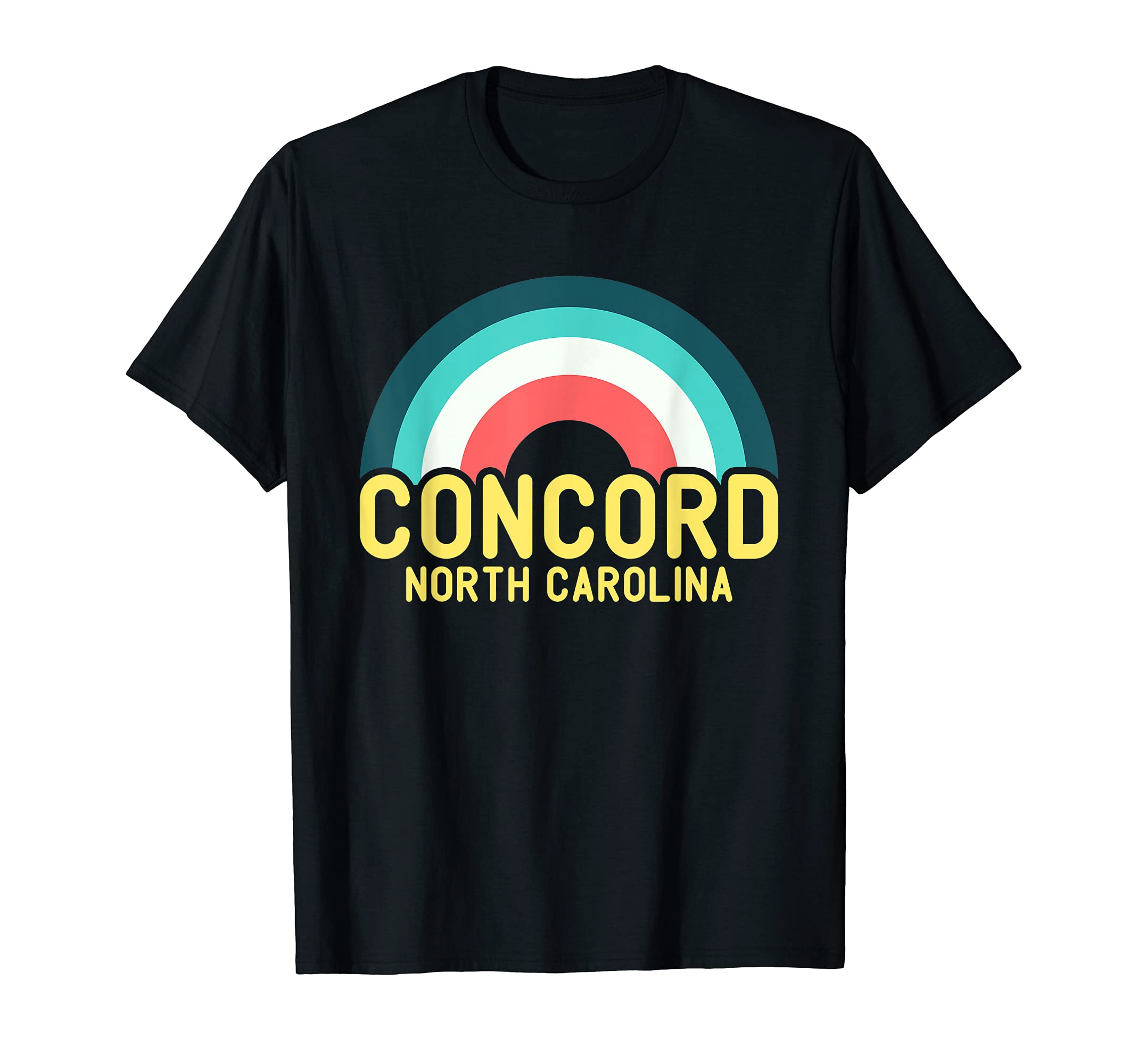 Concord North Carolina Rainbow T-Shirt - Novelty Apparel Men Women - T-Shirt, Sweatshirt, Hoodie