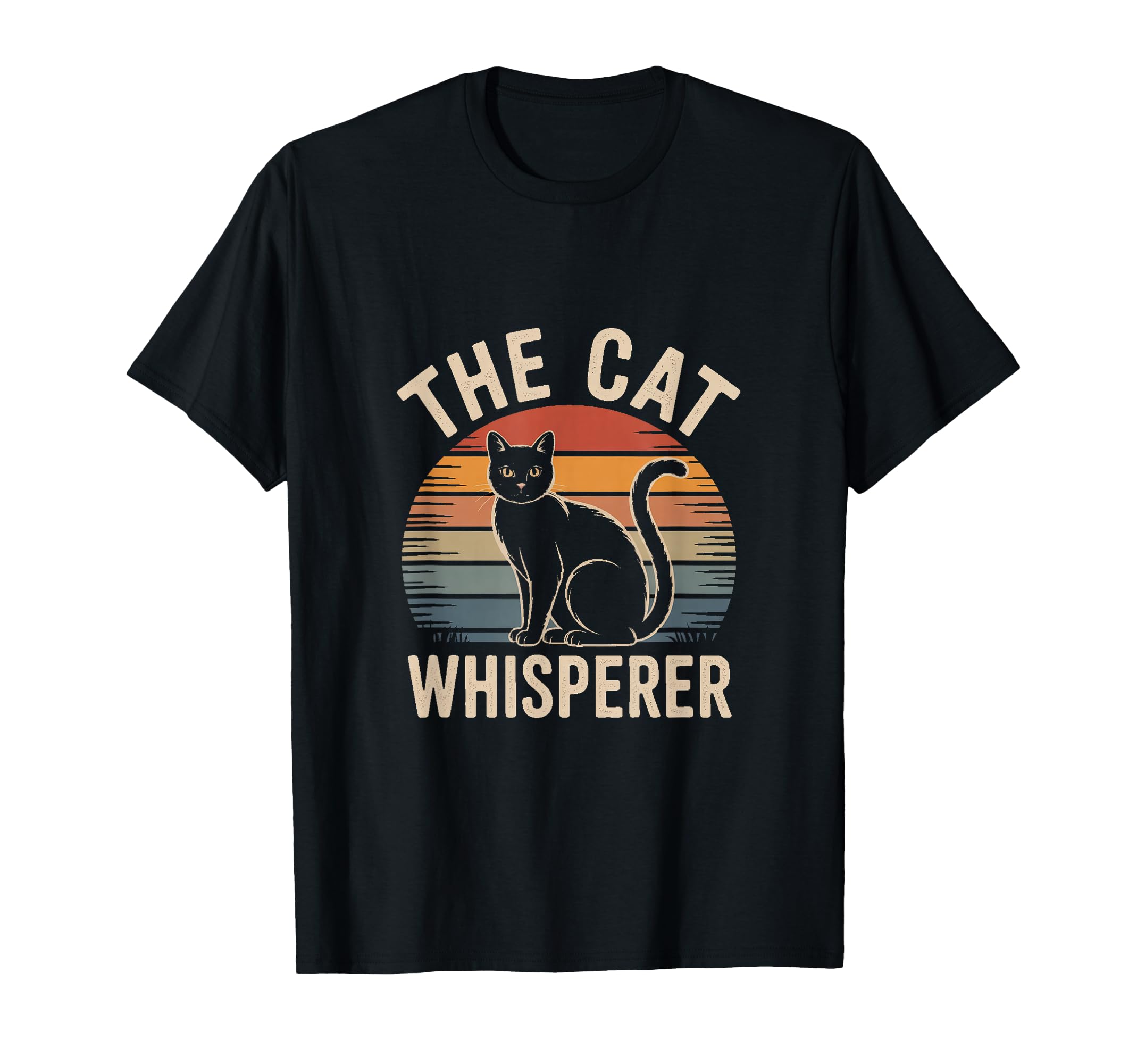 Sunset Black Cat Lover Cat Whisperer T-Shirt - Trendy Graphic Unisex - T-Shirt, Sweatshirt, Hoodie
