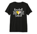 Baseball Softball Mom Leopard Softball T-Shirt - Graphic Print for Adults - T-Shirt, Sweatshirt, Hoodie