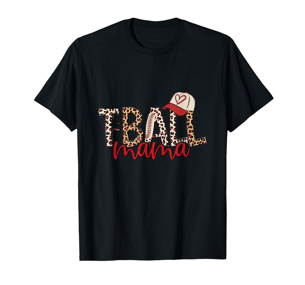 Leopard American Baseball Mom Mama T-Shirt - Graphic Print Unisex - T-Shirt, Sweatshirt, Hoodie