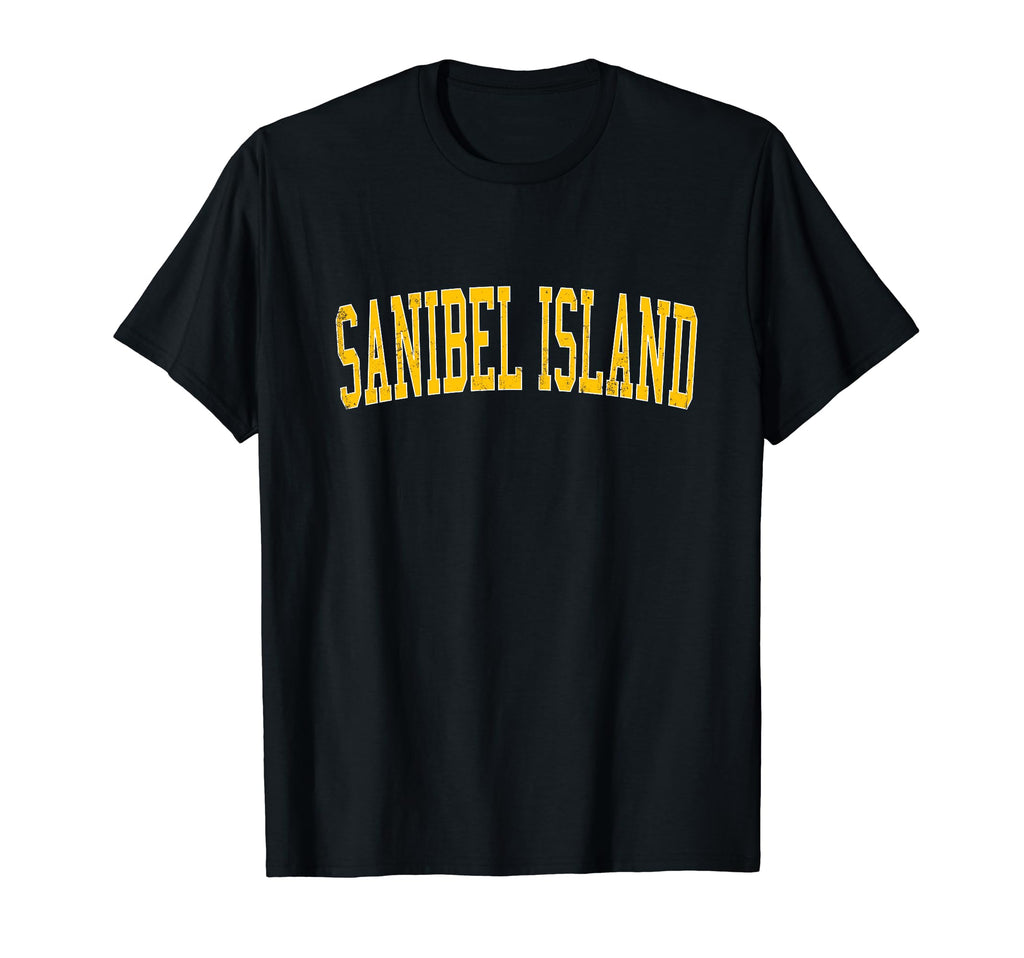 Sanibel Island Distressed Gold T-Shirt - Fun Novelty Design Men Women - T-Shirt, Sweatshirt, Hoodie