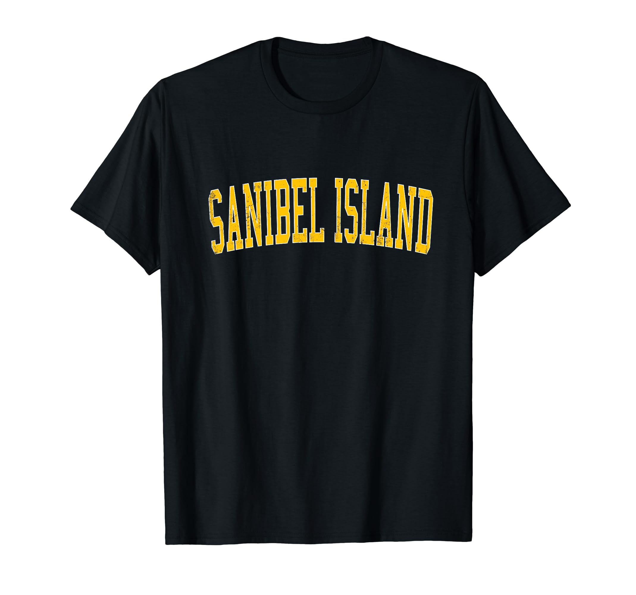 Sanibel Island Distressed Gold T-Shirt - Fun Novelty Design Men Women - T-Shirt, Sweatshirt, Hoodie