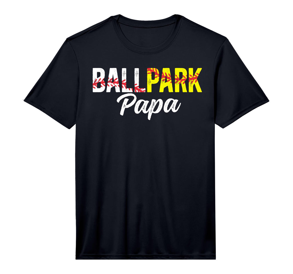 Mens Ballpark Papa Baseball T-Shirt - Casual Everyday Wear for Adults - T-Shirt, Sweatshirt, Hoodie