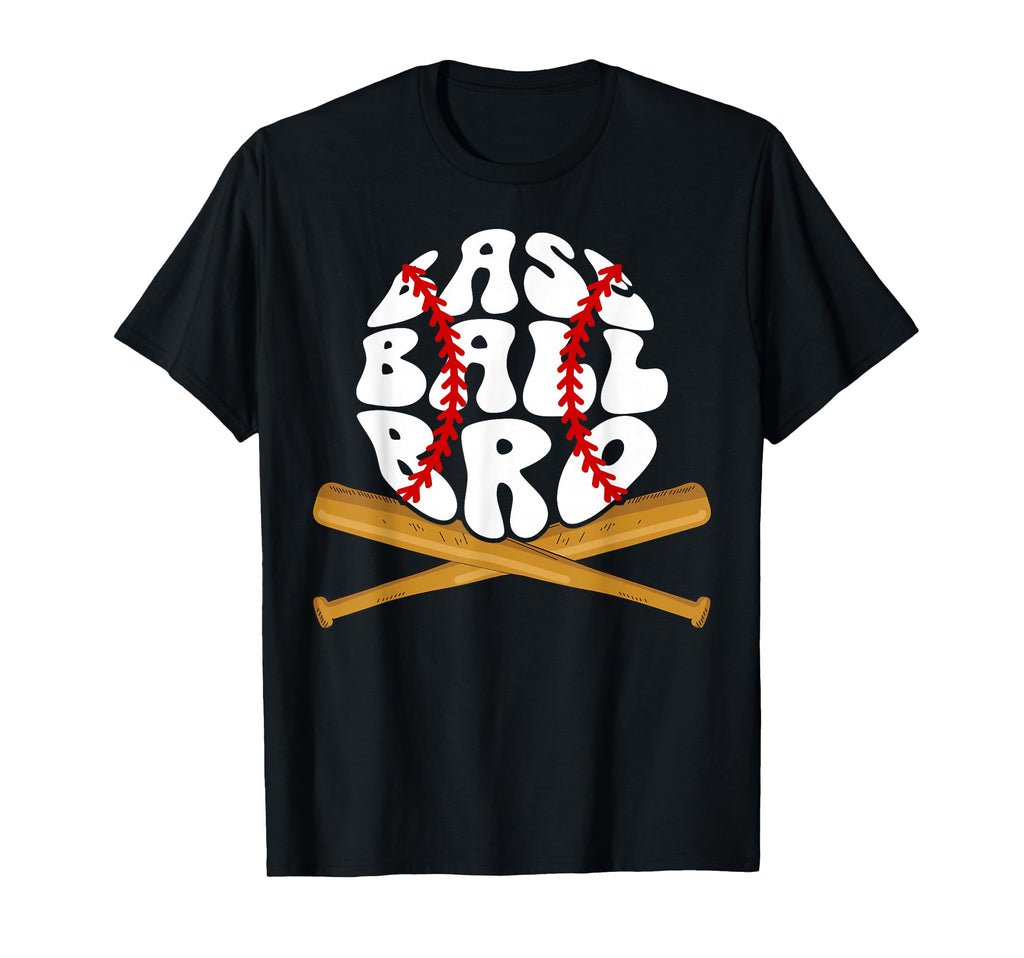 Baseball Bro Groovy Baseball Brother T-Shirt - Custom Art Print Unisex - T-Shirt, Sweatshirt, Hoodie