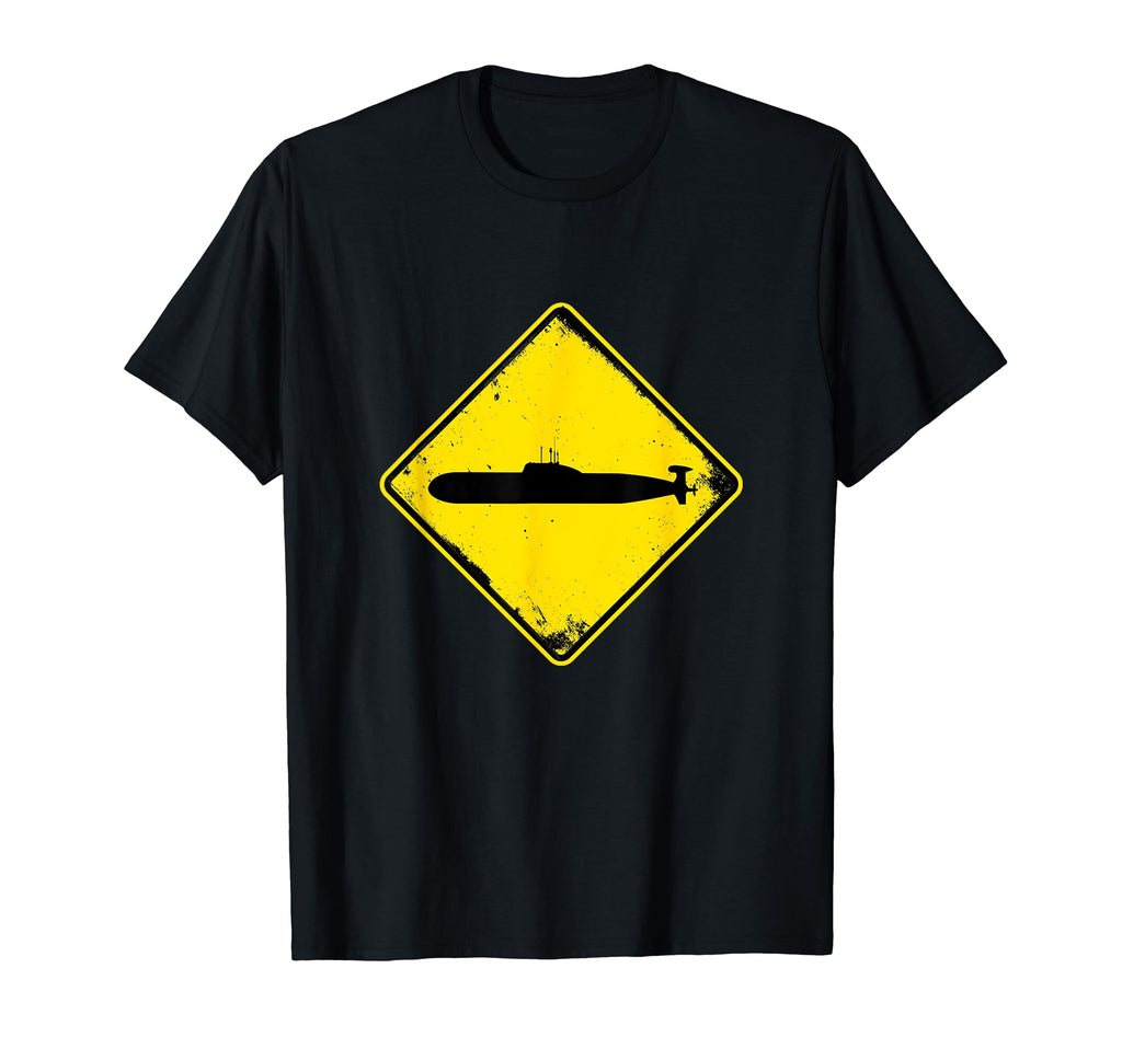 Submarine Sign Distressed T-Shirt - Custom Art Print Unisex - T-Shirt, Sweatshirt, Hoodie