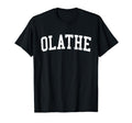 Olathe Ks Distressed White Varsity T-Shirt - Trendy Graphic Unisex - T-Shirt, Sweatshirt, Hoodie