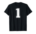 1 Number One Team Sports Varsity T-Shirt - Custom Art Print for Adults - T-Shirt, Sweatshirt, Hoodie