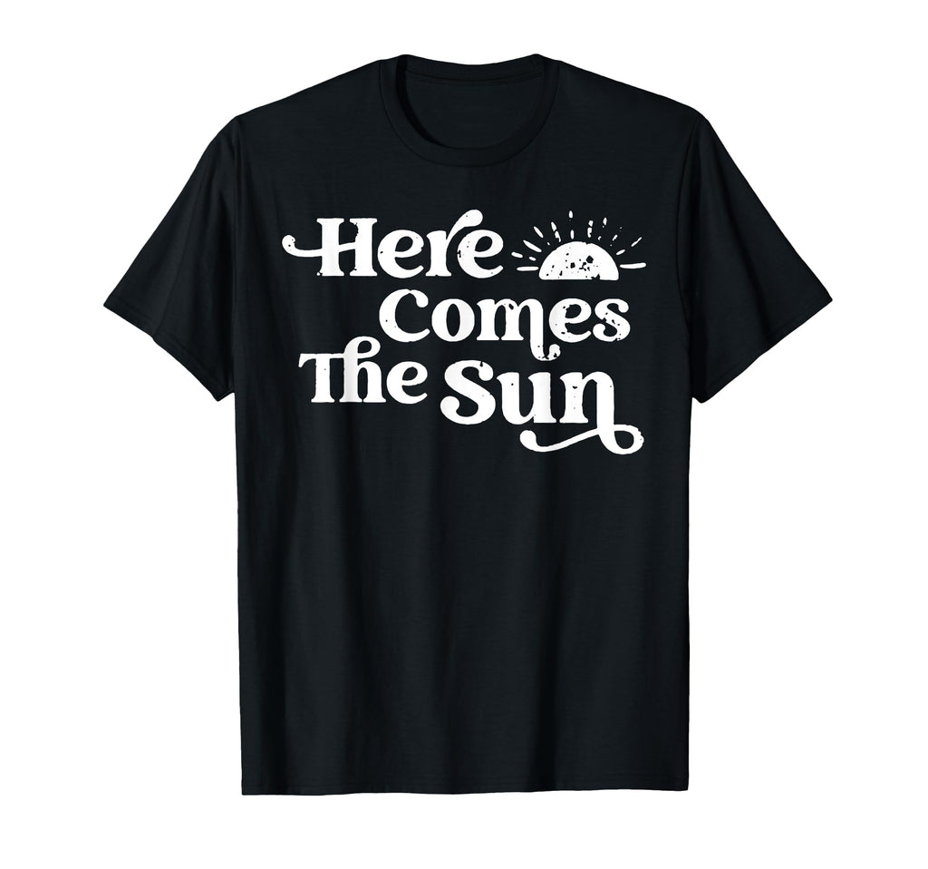 Here Comes Sun Sunset 70S T-Shirt - Aesthetic Graphic for Adults - T-Shirt, Sweatshirt, Hoodie