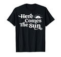Here Comes Sun Sunset 70S T-Shirt - Aesthetic Graphic for Adults - T-Shirt, Sweatshirt, Hoodie