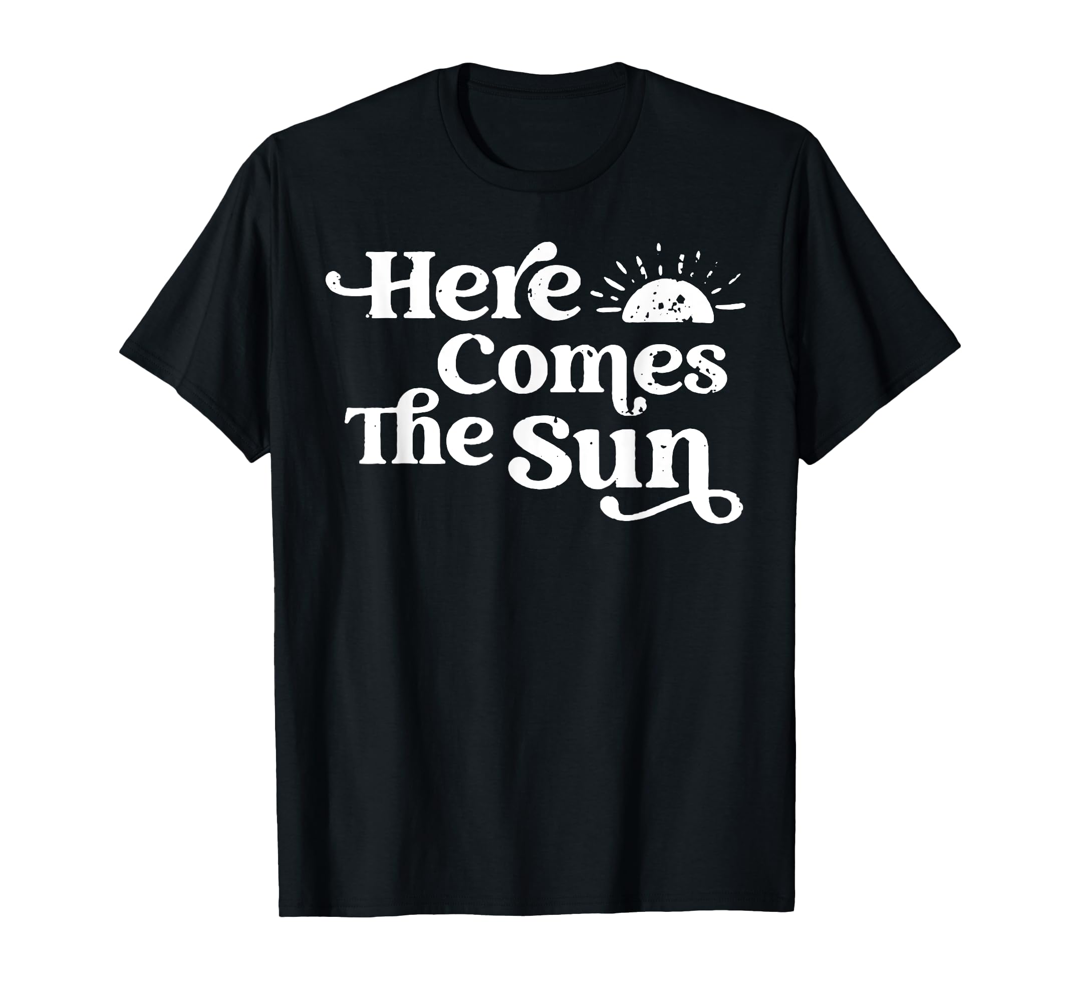Here Comes Sun Sunset 70S T-Shirt - Aesthetic Graphic for Adults - T-Shirt, Sweatshirt, Hoodie