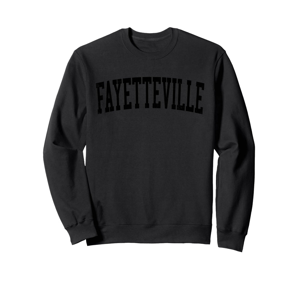 Fayetteville Ar Distressed Black Sweatshirt - Custom Art Print Unisex - T-Shirt, Sweatshirt, Hoodie