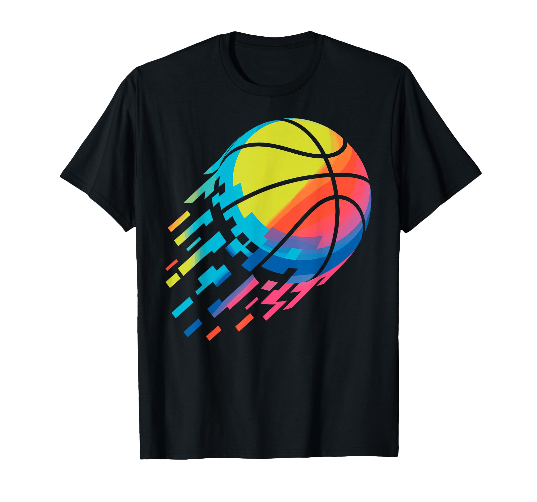Colorful Basketball Ball Basketball T-Shirt - Casual Everyday Wear Unisex - T-Shirt, Sweatshirt, Hoodie