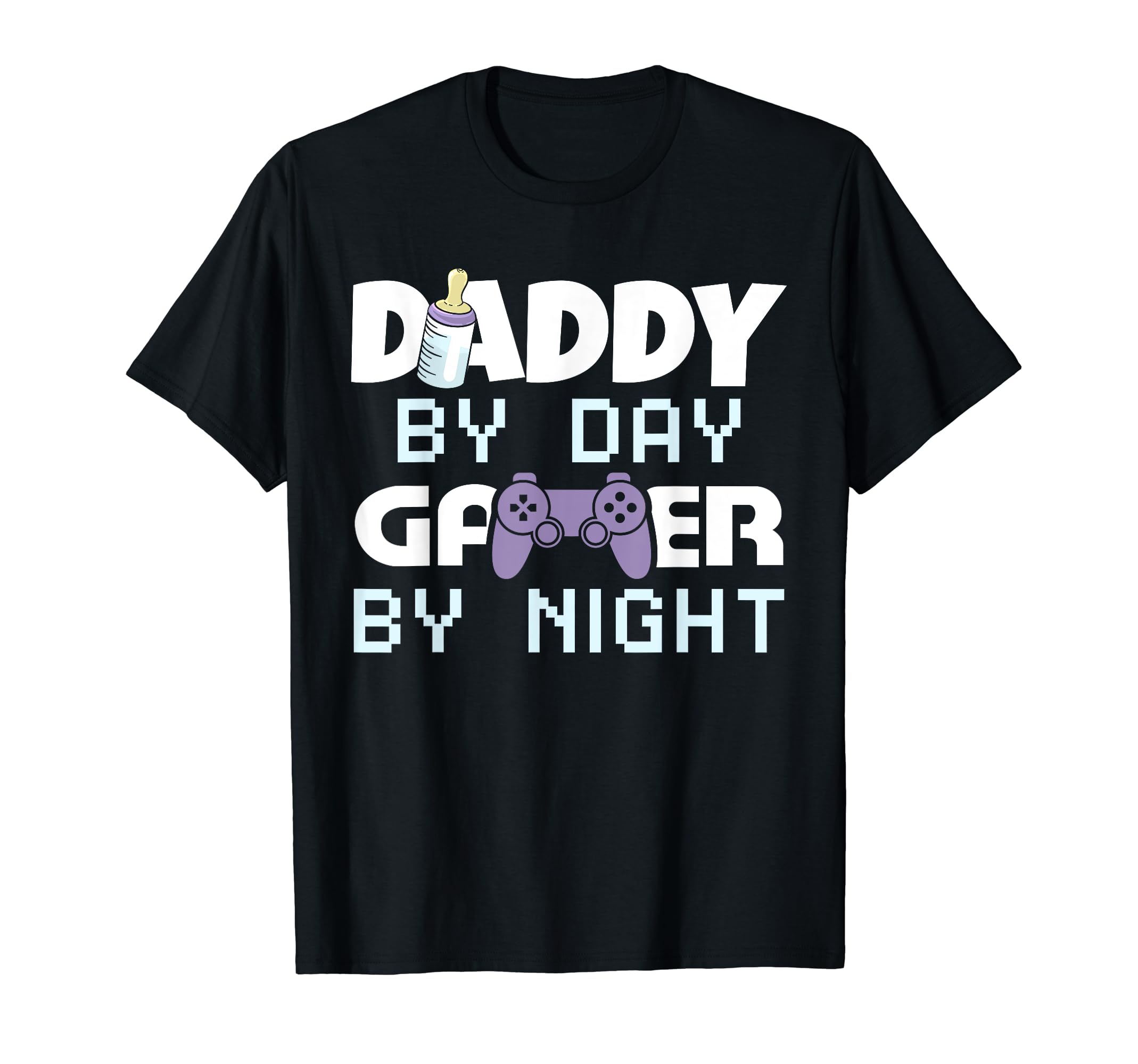 Daddy Day Gamer Night Video Gamer Dad T-Shirt - Minimalist Print Men Women - T-Shirt, Sweatshirt, Hoodie