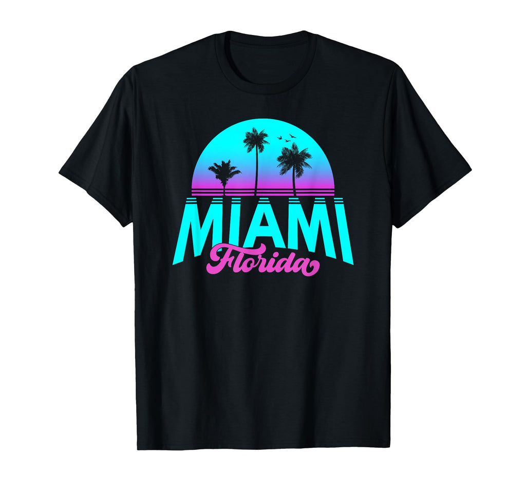 Miami Florida Sunset T-Shirt - Fun Novelty Design Men Women - T-Shirt, Sweatshirt, Hoodie