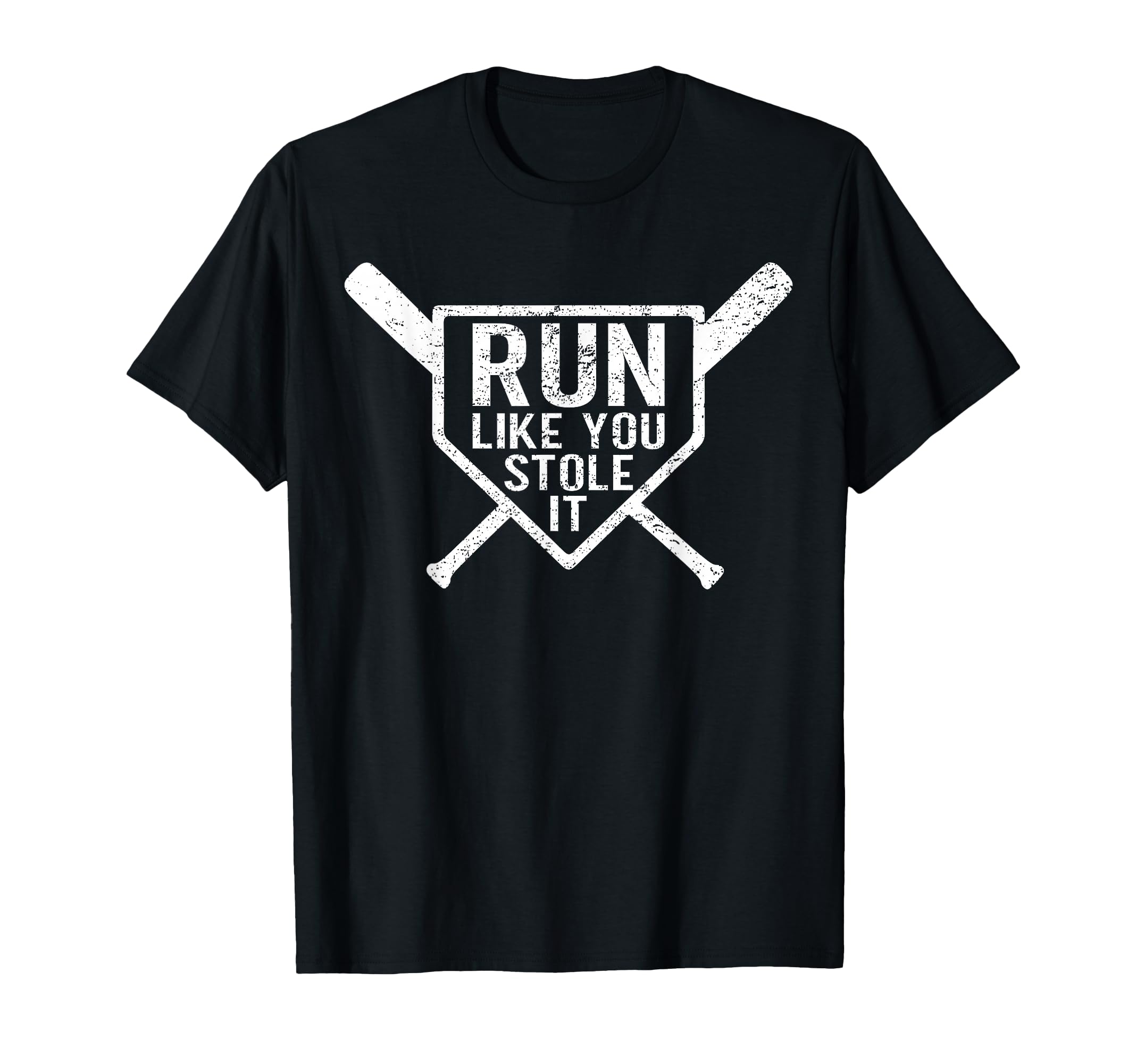 Run Like You Stole It Funny Baseball T-Shirt - Custom Art Print Unisex - T-Shirt, Sweatshirt, Hoodie