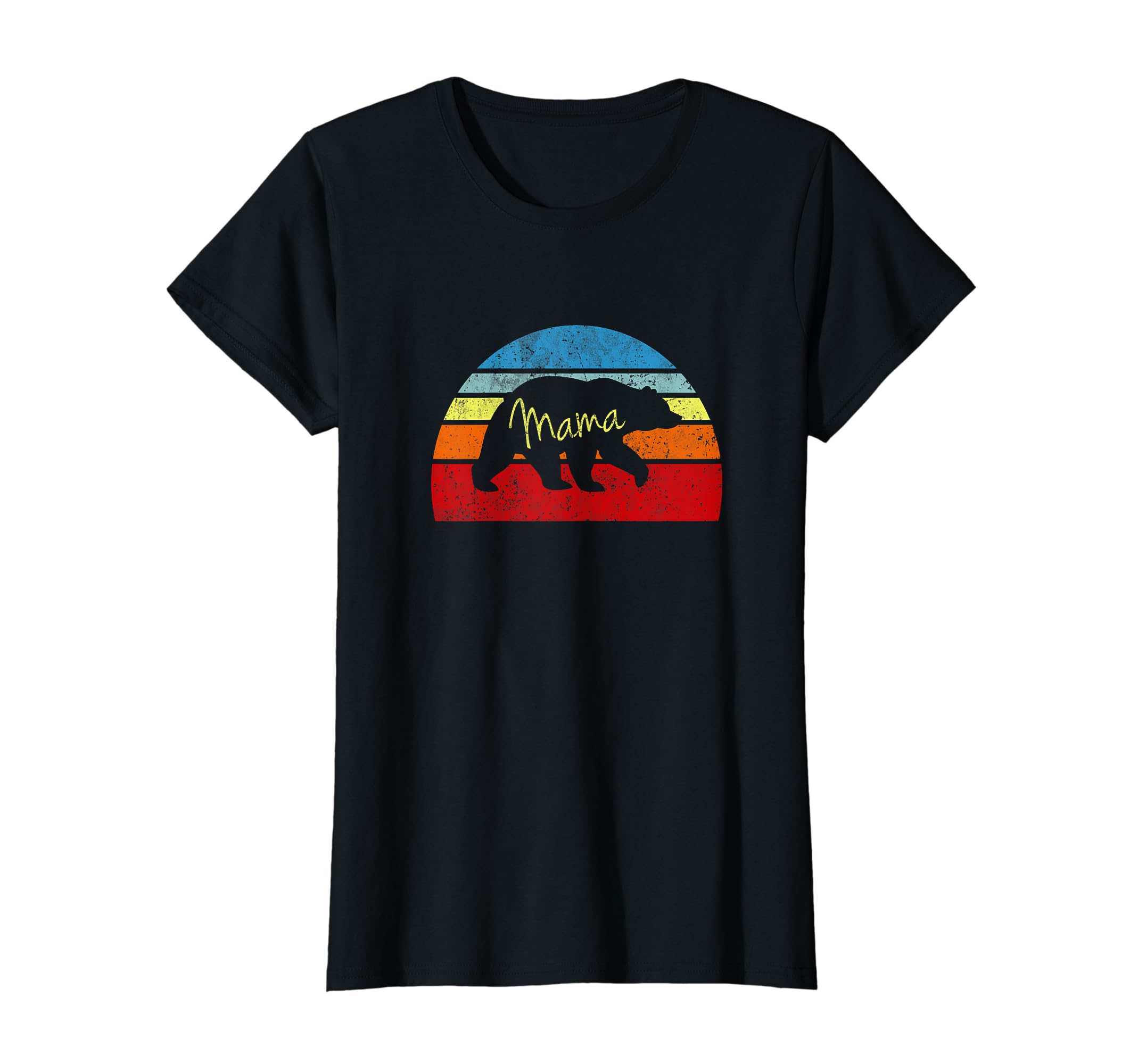 Womens Mama Bear Distressed T-Shirt - Fun Novelty Design Men Women - T-Shirt, Sweatshirt, Hoodie
