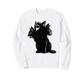 3 Headed Cat Grunge Alt 90S Goth Sweatshirt - Unique Graphic for Adults - T-Shirt, Sweatshirt, Hoodie