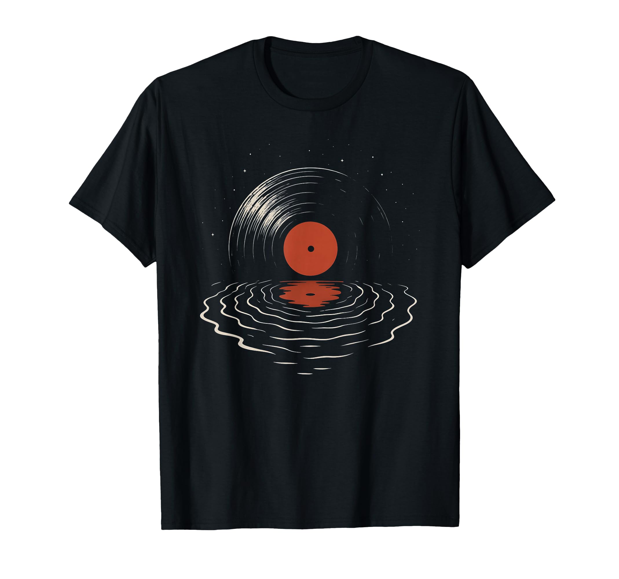 Vinyl Record Sunset Music Ocean T-Shirt - Custom Art Print Men Women - T-Shirt, Sweatshirt, Hoodie