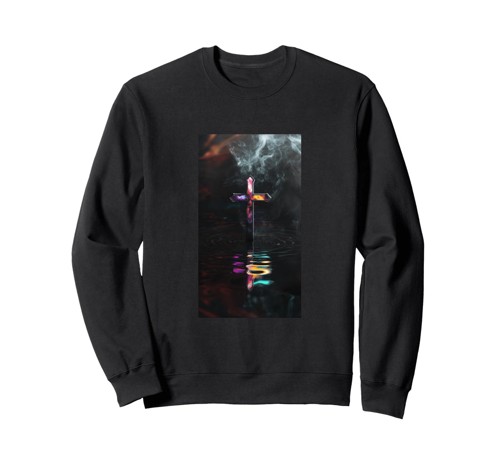 Gothic Cross Grunge Aesthetic Y2K Sweatshirt - Trendy Graphic for Adults - T-Shirt, Sweatshirt, Hoodie