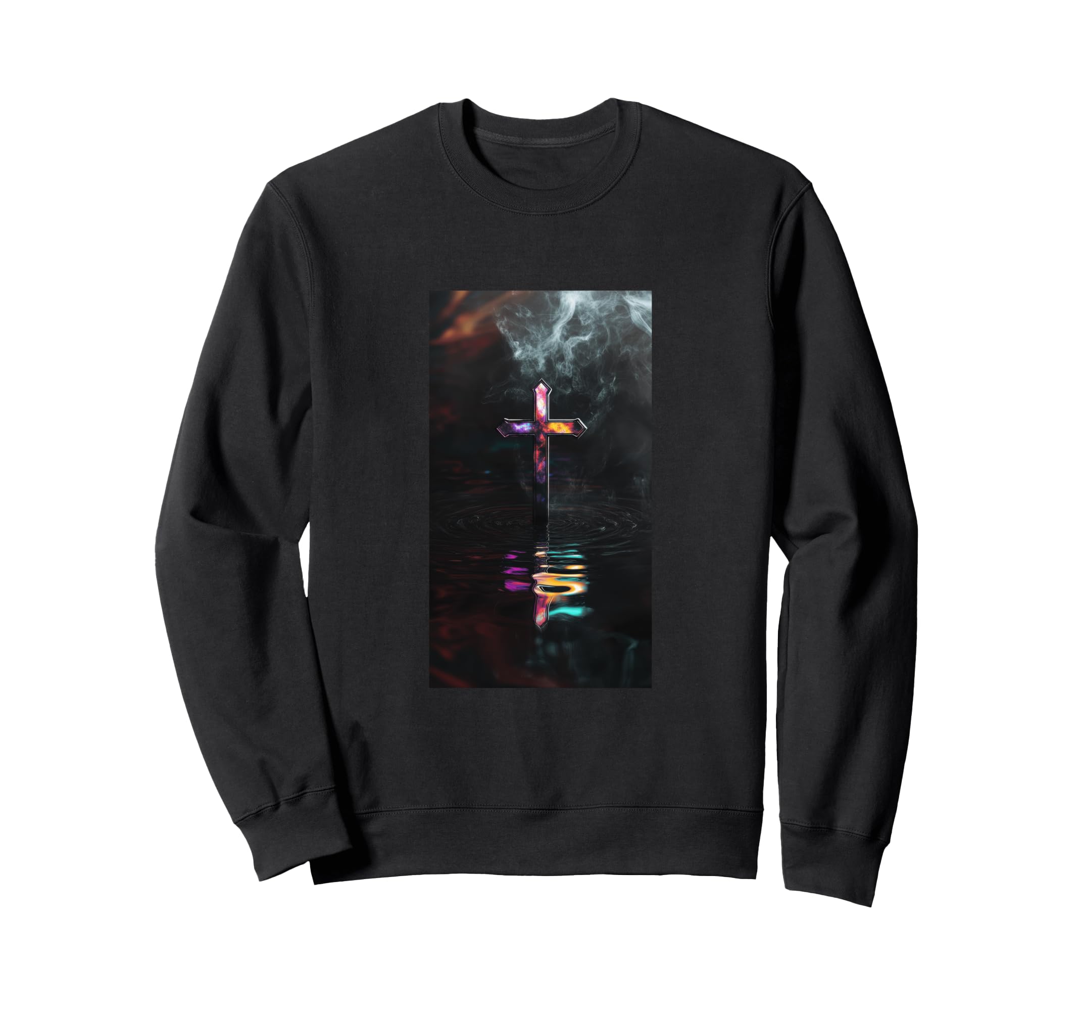 Gothic Cross Grunge Aesthetic Y2K Sweatshirt - Trendy Graphic for Adults - T-Shirt, Sweatshirt, Hoodie