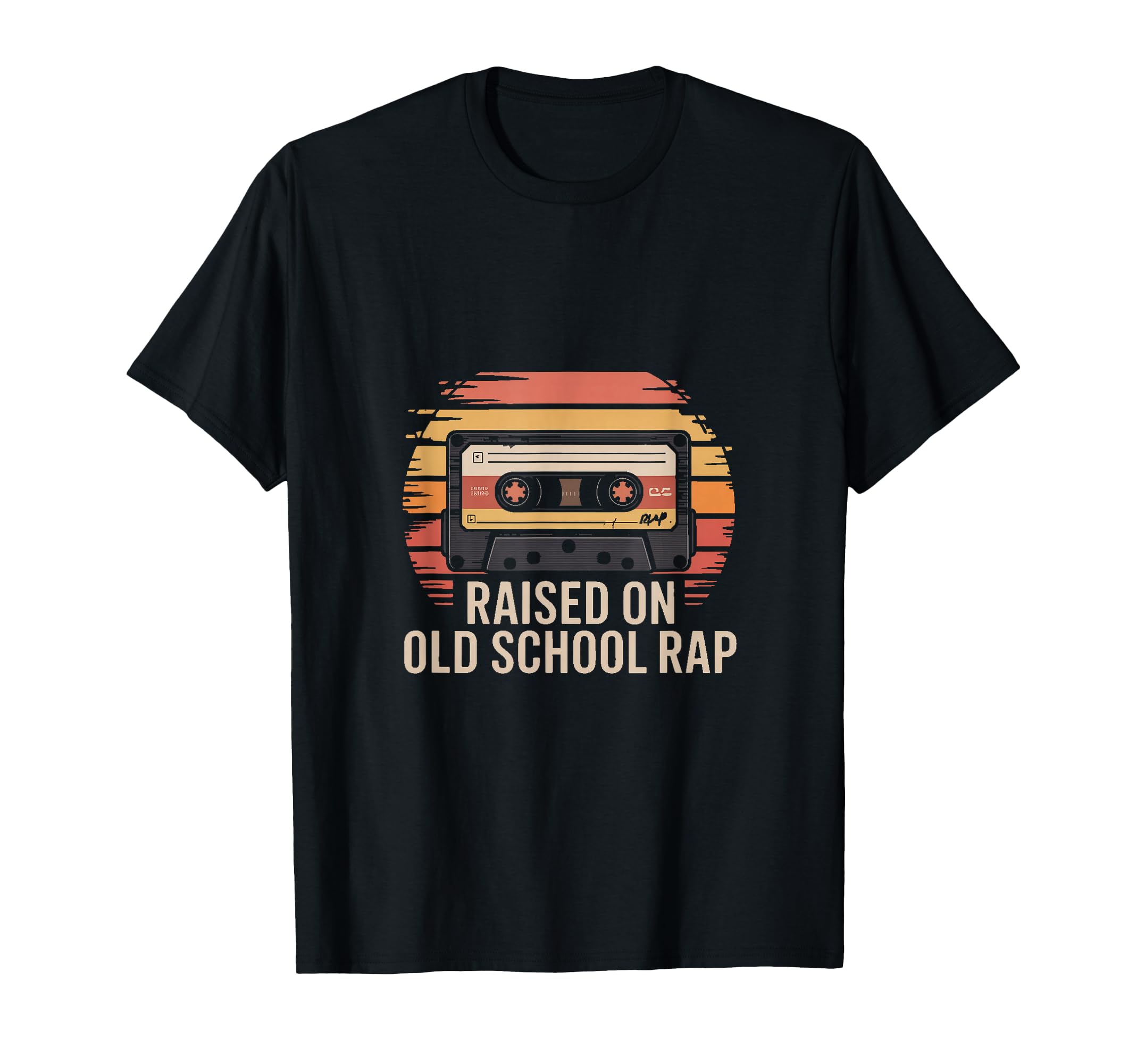 Raised Old School Rap Cassette Hip T-Shirt - Aesthetic Graphic for Adults - T-Shirt, Sweatshirt, Hoodie