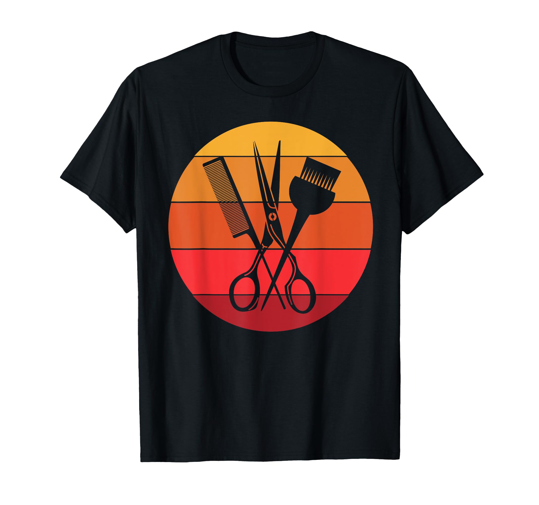 Hair Stylist Hairdresser Sunset T-Shirt - Custom Art Print Men Women - T-Shirt, Sweatshirt, Hoodie