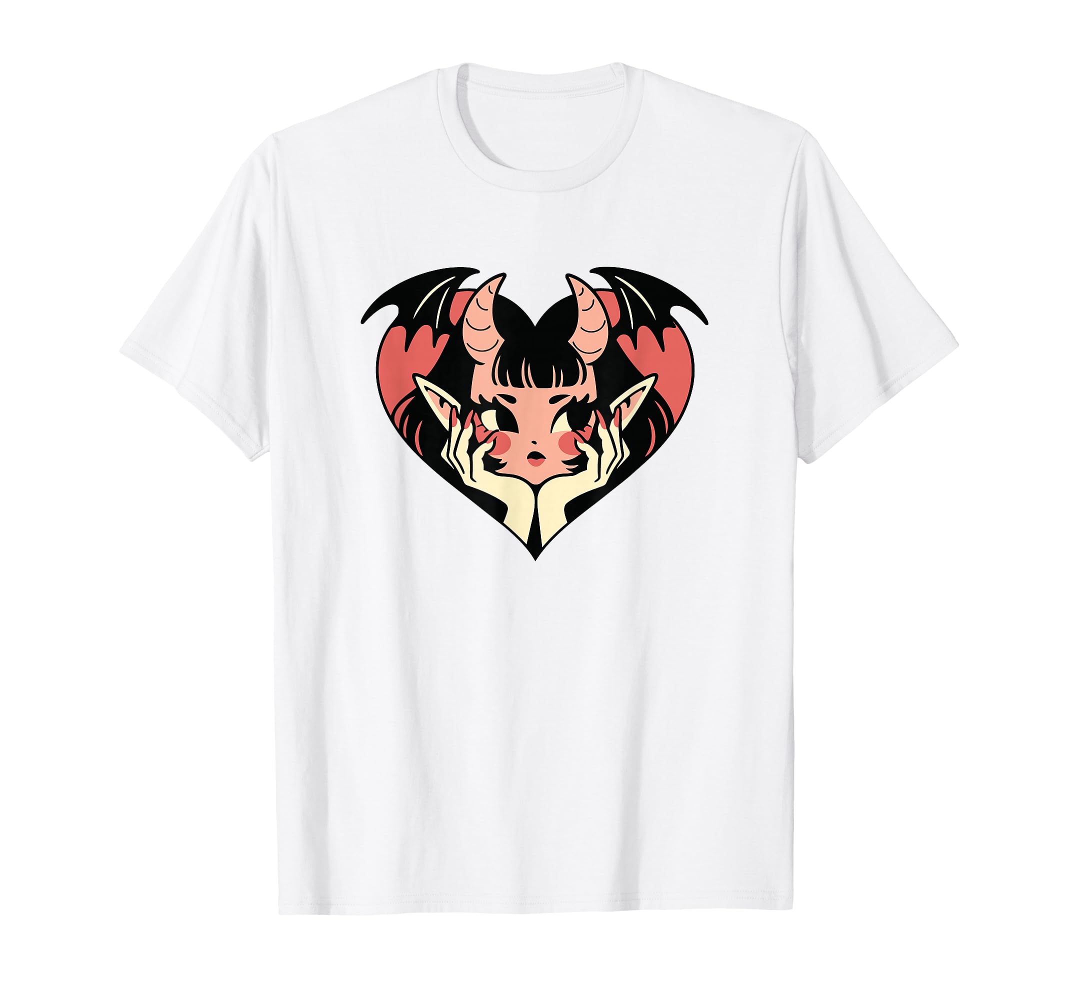 Kawaii Goth Demon Y2K Harajuku Coquette T-Shirt - Custom Art Print Unisex - T-Shirt, Sweatshirt, Hoodie
