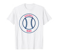 Baseball Mama Blue Red Ball Womens T-Shirt - Unique Graphic for Adults - T-Shirt, Sweatshirt, Hoodie