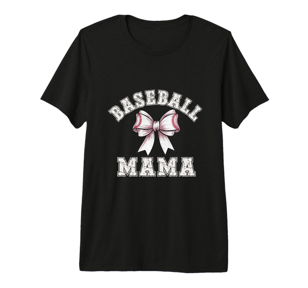 Coquette Baseball Mama Bow Game Day T-Shirt - Unique Graphic for Adults - T-Shirt, Sweatshirt, Hoodie