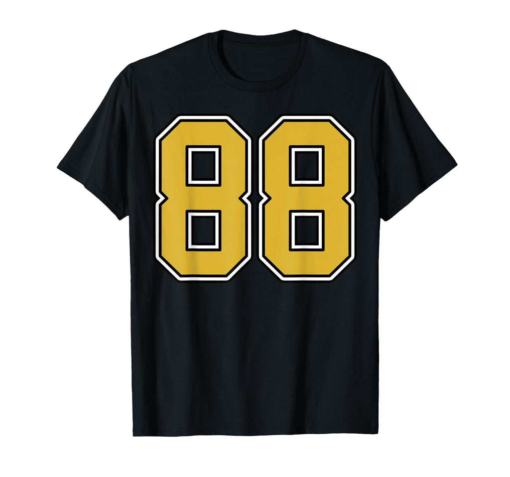 Old Gold Black White Sports Number 88 T-Shirt - Streetwear Style Unisex - T-Shirt, Sweatshirt, Hoodie
