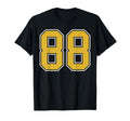 Old Gold Black White Sports Number 88 T-Shirt - Streetwear Style Unisex - T-Shirt, Sweatshirt, Hoodie