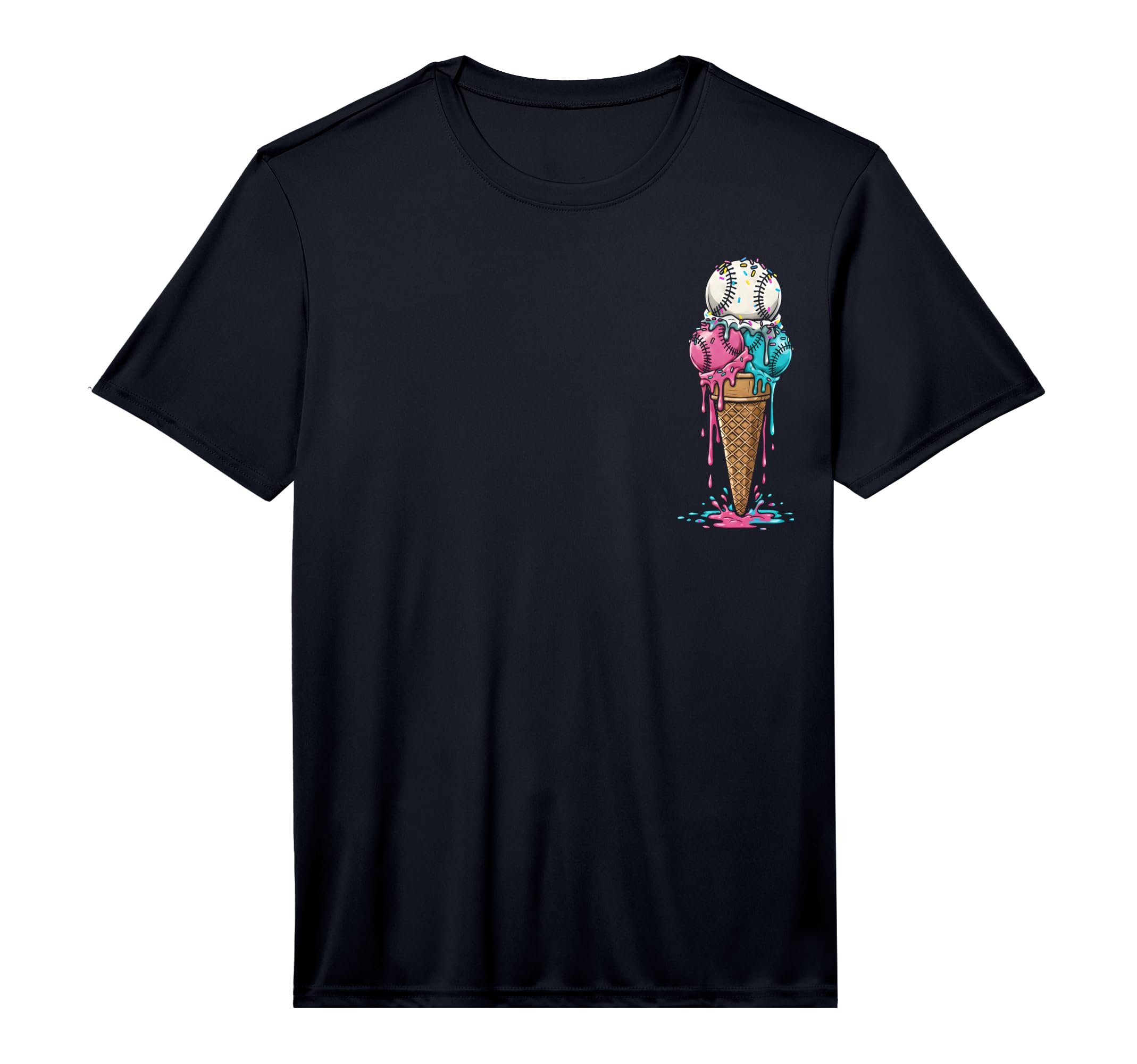 Baseball Ice Cream Drip Home Plate T-Shirt - Streetwear Style Men Women - T-Shirt, Sweatshirt, Hoodie